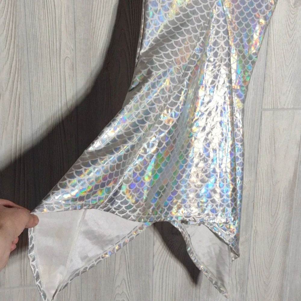 Holographic 🌈 Silver Mermaid Skirt